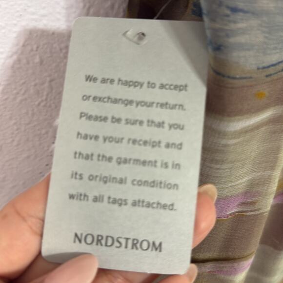 NWT Calvin Klein 100% Silk Chic Abstract Multicolor Dress Size 4 - Picture 7 of 11